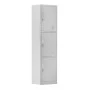 Φοριαμός Locker μεταλλικός 3 θέσεων χρώμα λευκό 38x45x185εκ.