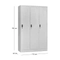 3-LOCKER Metal 115x45x185 White