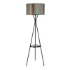 Augustine Megapap metal/fabric PVC  floor light in black - multicolor 50x45x158cm.