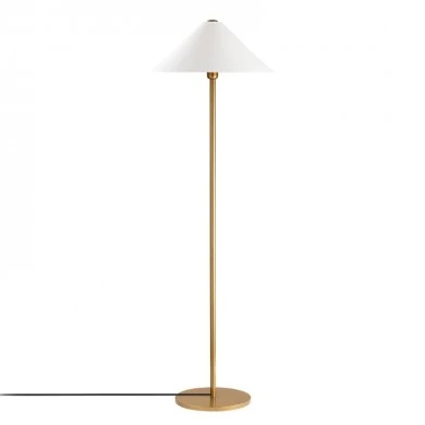 Cansu Megapap metal floor lamp in white - gold color Ø46x150cm.