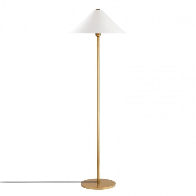 Cansu Megapap metal floor lamp in white - gold color Ø46x150cm.