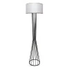 Clarke Megapap metallic/fabric floor lamp in black/white color 38x21x155cm.