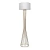 Clarke Megapap metallic/fabric floor lamp in golden/white color 38x21x155cm.