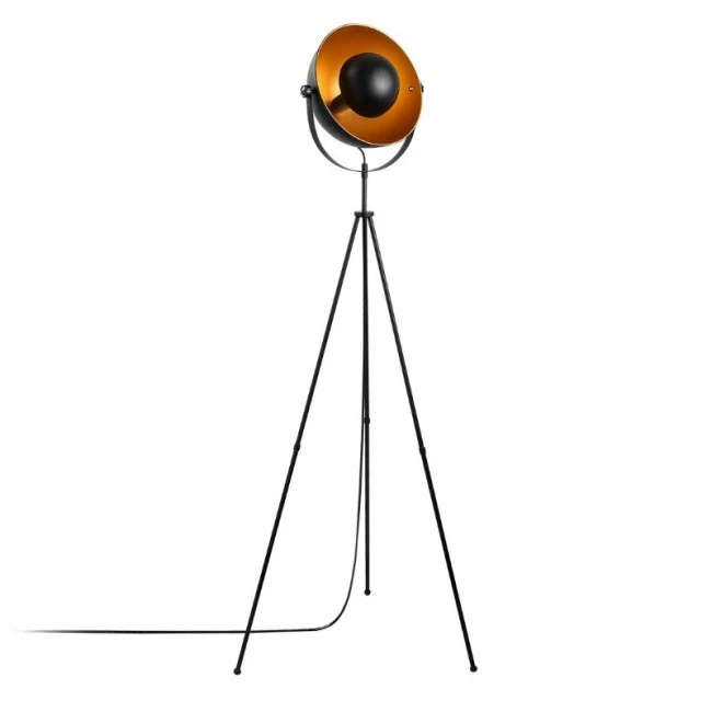 Grando Megapap metal floor lamp in black - gold vintage color Ø62x160cm.