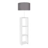 Launo Megapap Mdf/fabric/Pvc floor lamp in white - grey color 38x38x150cm.