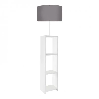 Launo Megapap Mdf/fabric/Pvc floor lamp in white - grey color 38x38x150cm.