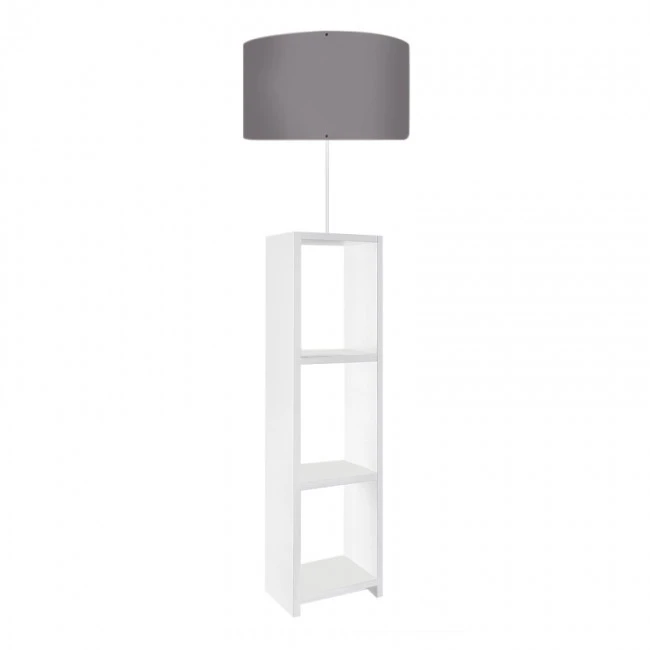 Launo Megapap Mdf/fabric/Pvc floor lamp in white - grey color 38x38x150cm.