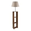 Launo Megapap Mdf/fabric/Pvc floor lamp in beige/walnut color 38x38x150cm.