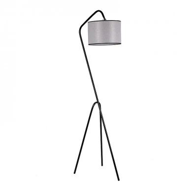 Lester Megapap metal/fabric floor lamp in black - grey color 30x20x165cm.