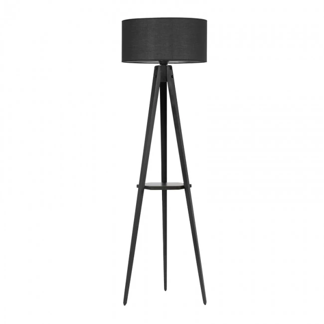 Parry Megapap wood floor light in black color 45x45x155cm.