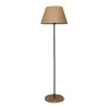Percy Megapap E27 metallic/fabric floor lamp in black/brown color Φ36x145cm.