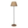 Percy Megapap E27 metallic/fabric floor lamp in black/brown color Φ36x145cm.