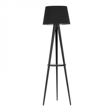 Perry Megapap wood/fabric floor light in black color 45x31x160cm.