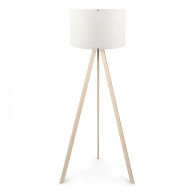 Rosling Megapap Mdf/fabric/Pvc floor lamp in natural/white color 38x21x140cm.