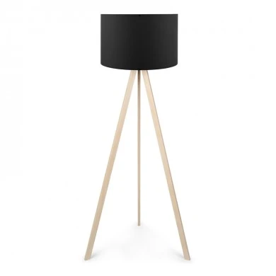 Rosling Megapap Mdf/fabric/Pvc floor lamp in natural/black color 38x21x140cm.