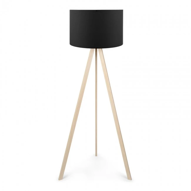 Rosling Megapap Mdf/fabric/Pvc floor lamp in natural/black color 38x21x140cm.