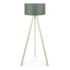 Rosling Megapap Mdf/fabric/Pvc floor lamp in natural/khaki green color 38x38x140cm.