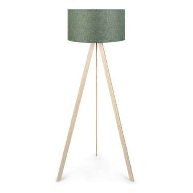 Rosling Megapap Mdf/fabric/Pvc floor lamp in natural/khaki green color 38x38x140cm.