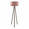 Rosling Megapap Mdf/fabric/Pvc floor lamp in walnut/dusty rose color 38x21x140cm.