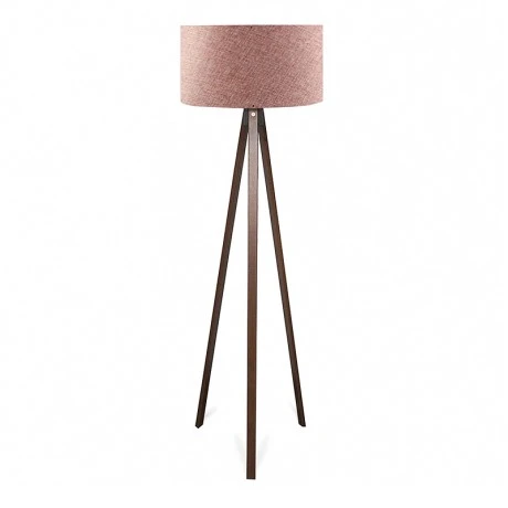 Rosling Megapap Mdf/fabric/Pvc floor lamp in walnut/dusty rose color 38x21x140cm.