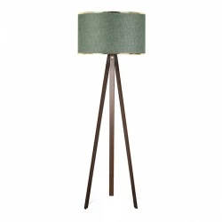 Rosling Megapap Mdf/fabric/Pvc floor lamp in walnut/cypress color 38x21x140cm. Rosling Megapap Mdf/fabric/Pvc floor lamp in walnut/cypress color 38x21x140cm.
