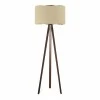 Rosling Megapap Mdf/fabric/Pvc floor lamp in walnut/beige color 38x21x140cm.