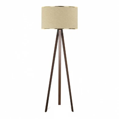 Rosling Megapap Mdf/fabric/Pvc floor lamp in walnut/beige color 38x21x140cm.