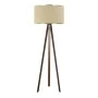 Φωτιστικό δαπέδου Rosling Megapap Mdf/ύφασμα Pvc χρώμα καρυδί/μπεζ 38x21x140εκ.