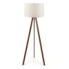 Rosling Megapap Mdf/fabric/Pvc floor lamp in walnut/beige color 38x21x140cm.