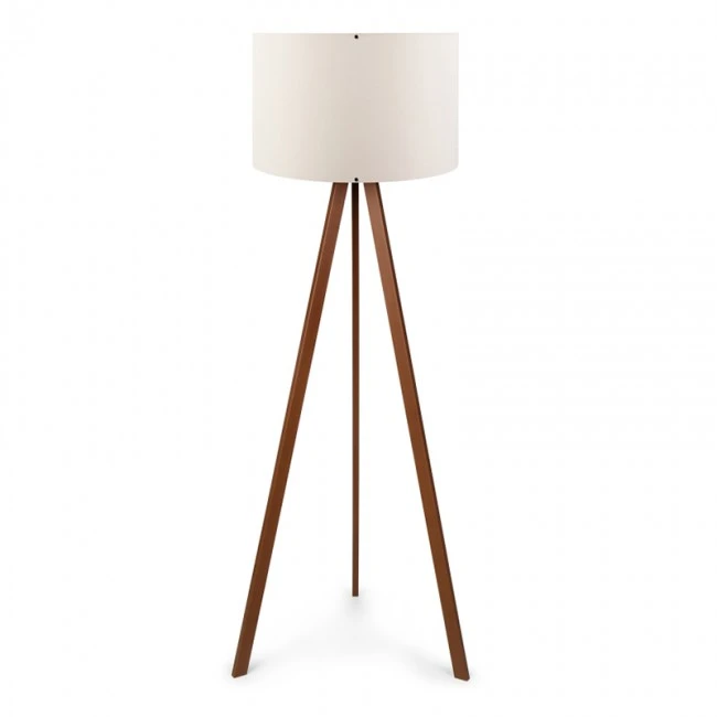 Rosling Megapap Mdf/fabric/Pvc floor lamp in walnut/beige color 38x21x140cm.