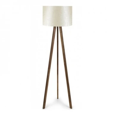 Rosling Megapap Mdf/fabric/Pvc floor lamp in walnut/beige color 38x21x140cm.