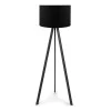 Rosling Megapap Mdf/fabric/Pvc floor lamp in black color 38x21x140cm.