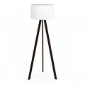 Φωτιστικό δαπέδου Rosling Megapap Mdf/ύφασμα Pvc χρώμα μαύρο - λευκό 38x38x140εκ.