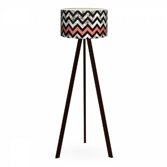 Rosling Megapap Mdf/fabric/Pvc floor lamp in black/multicolor color 38x38x140cm.