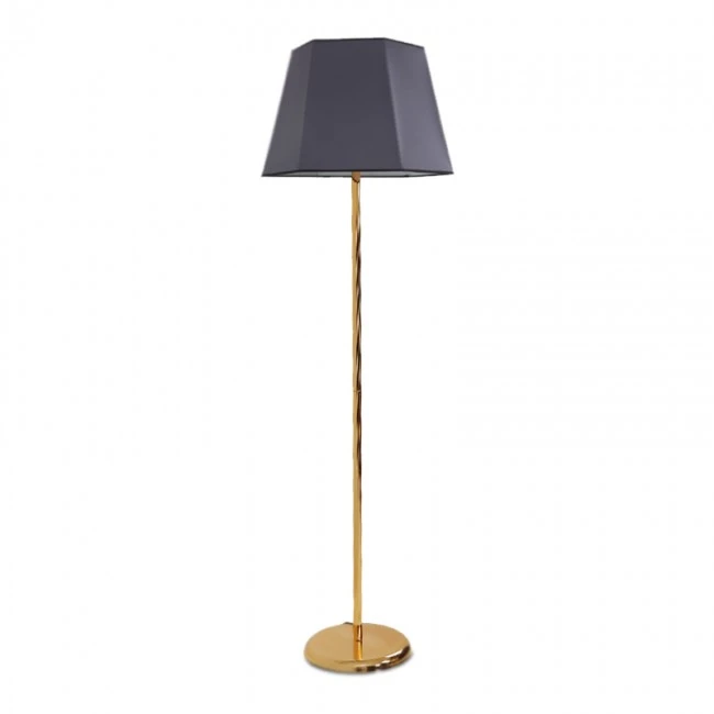 Thomas Megapap metal/fabricPVC  floor light in gold - anthracite color 45x45x165cm.