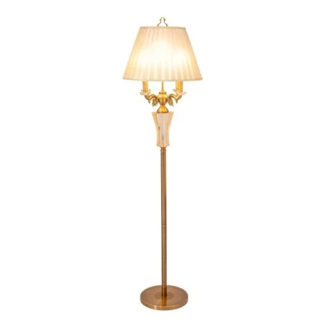 DECO FLOOR LAMP WITH FOLD SHADE AND 4 LAMPS