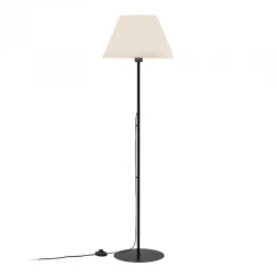 Φωτιστικό δαπέδου Vilo Megapap E27 μεταλλικό - ύφασμα Pvc χρώμα μαύρο - λευκό Ø35x152εκ.