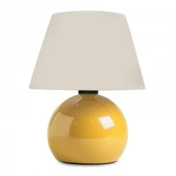 Alaska Megapap E27 metal - fabric pvc in yellow - cream color Ø22x30cm.