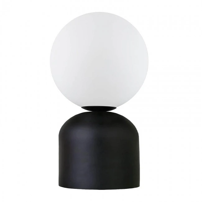 Albus Megapap E14 metal - glass in black - white color Ø13x28cm.