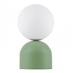 Albus Megapap E14 metal - glass in green - white color Ø13x28cm.