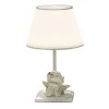 Angelo Megapap E27 fabric/metallic/MDF table light in white color 22x22x36cm.