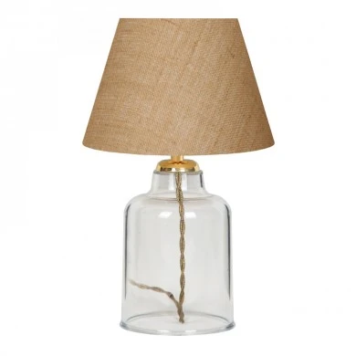 Atkinson Megapap fabric/plastic table lamp in brown/golden color 22x14x30cm.