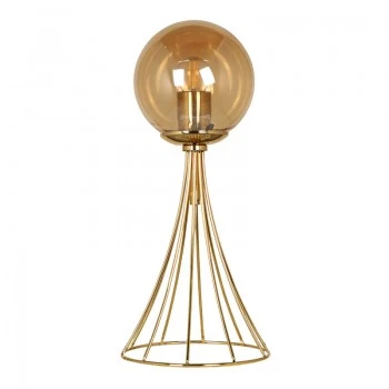 Chavi Megapap E27 metal table light in gold color 20x20x40cm.