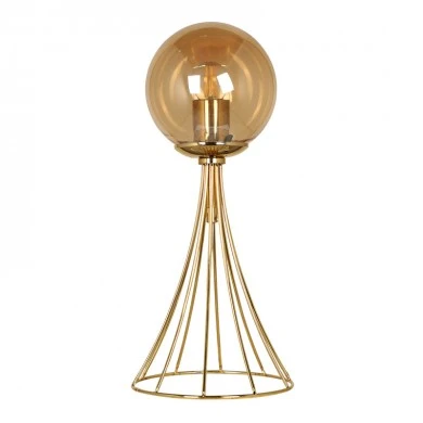 Chavi Megapap E27 metal table light in gold color 20x20x40cm.