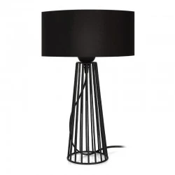 Filip Megapap E27 metal - fabric desk lamp in black color 25x25x45cm.
