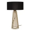 Filip Megapap E27 metal - fabric desk lamp in gold - black color 25x25x45cm.