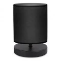 Hassard Megapap fabric/Mdf table lamp in black color 15x16x22cm.
