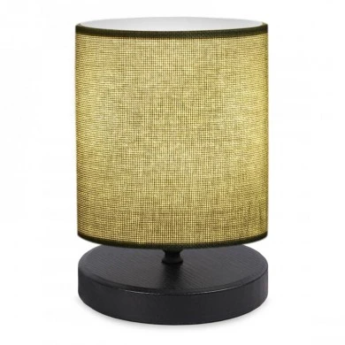 Hassard Megapap fabric/Mdf table lamp in green/black color 15x16x22cm.