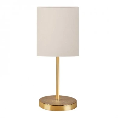 Ingared Megapap E27  fabric table light in cream - gold color Φ15x39cm.