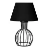 Magnolia Megapap E27 fabric/metal table light in black color Φ22x36cm.